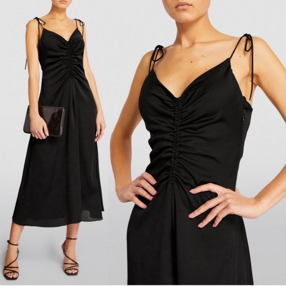 NWT Jason Wu Women’s Slip Dress Ruched Midi Length Cocktail Party Formal Wedding